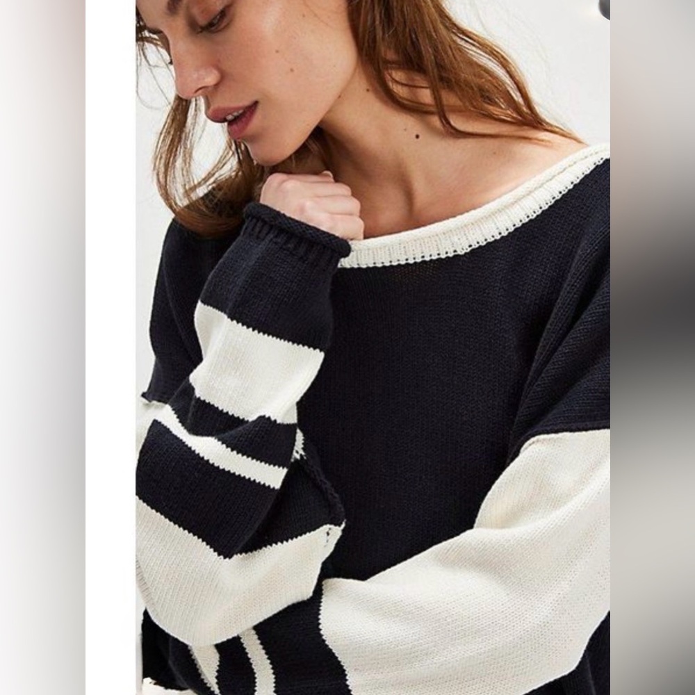 Free People We The Free Ella Colorblock roll-neck sweater -M